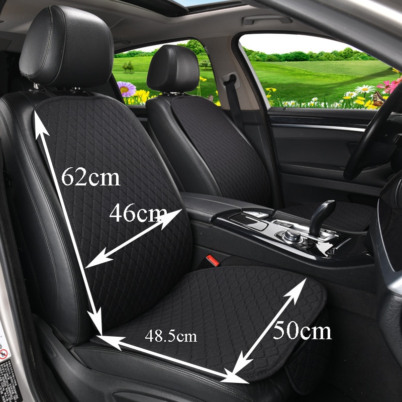 Funda de lino para asiento de coche, Protector de alfombrilla para cojín de asiento de automóvil, accesorios de Interior de estilo delantero para automóvil