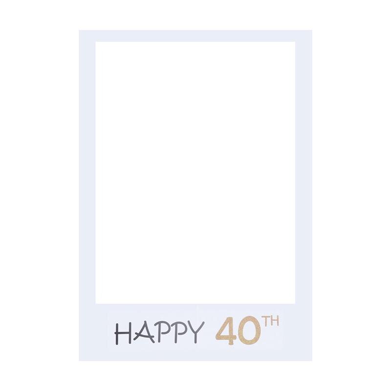 1pc grattis på födelsedagen fotoram födelsedagsbilder jubileumsutskärningar monter rekvisita fest gynnar förnödenheter dekoration: Glad 40