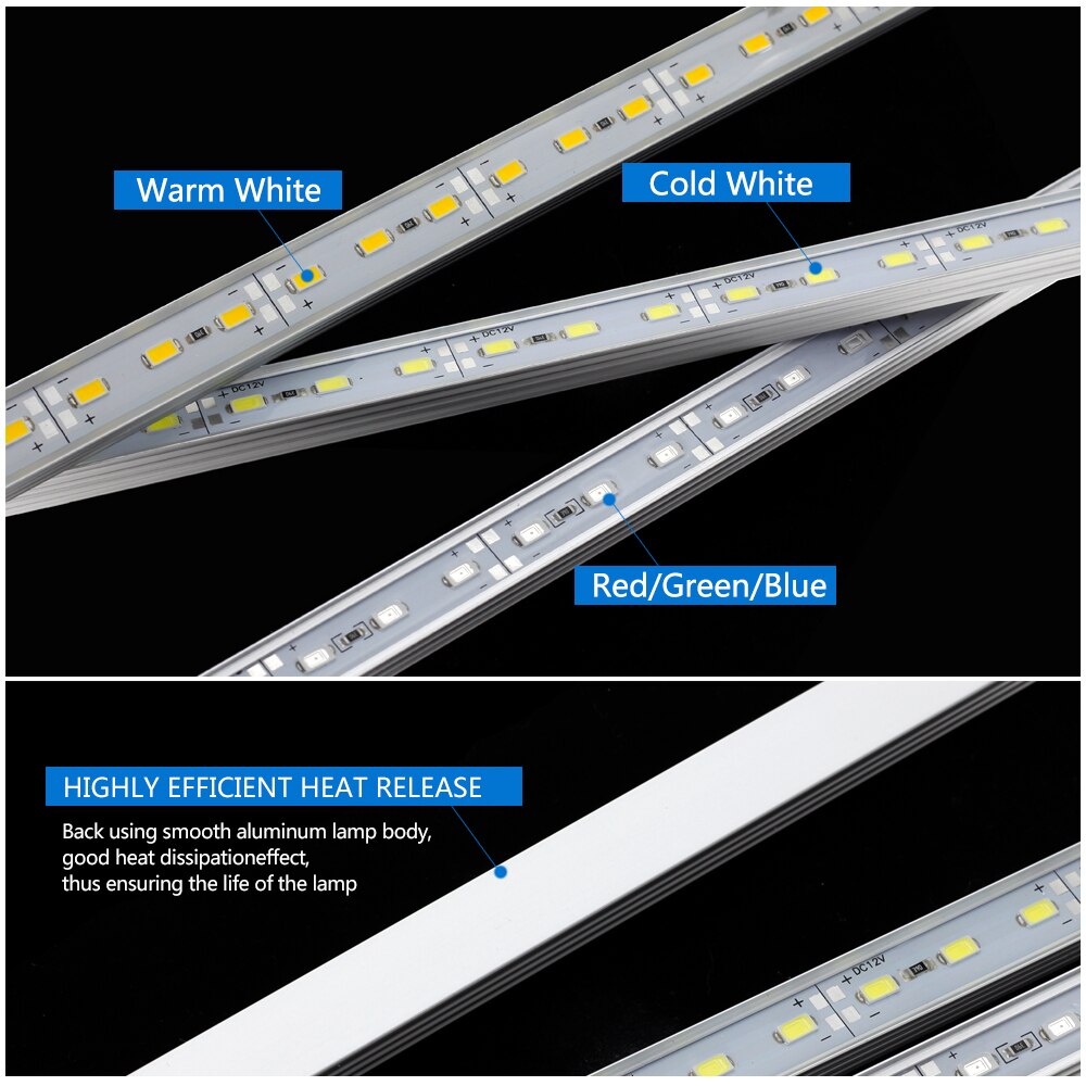 LED Bar Licht DC 12V 50cm Hoge Helderheid 5630 Stijve LED Strip IP68 Waterdichte Outdoor LED Buis 5 stks/partij