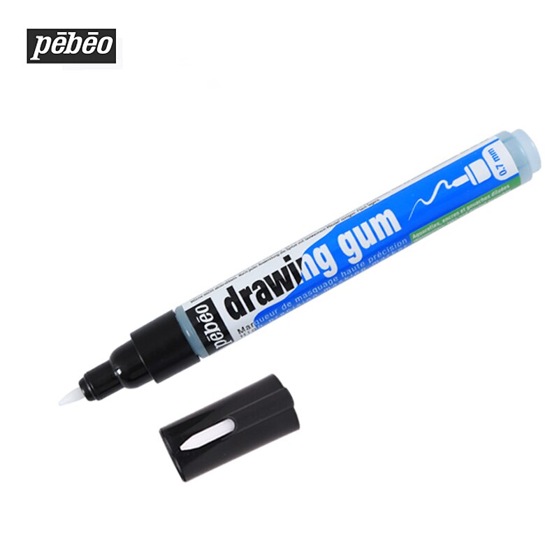 Magic Marker Pen! Pebeo Witte Vloeibare Pen Voor Waardoor Blank Schilderij Tekening Leeg Gel Tekening Gum 1 Stuk Met Vervangen Pen Hoofd