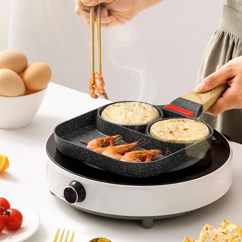 Sartenes creativas de aleación de aluminio para huevos fritos, Mini sartenes cuadradas de estilo japonés para desayuno, Sartenes para freír, sartenes antiadherentes, hacer Z0W2