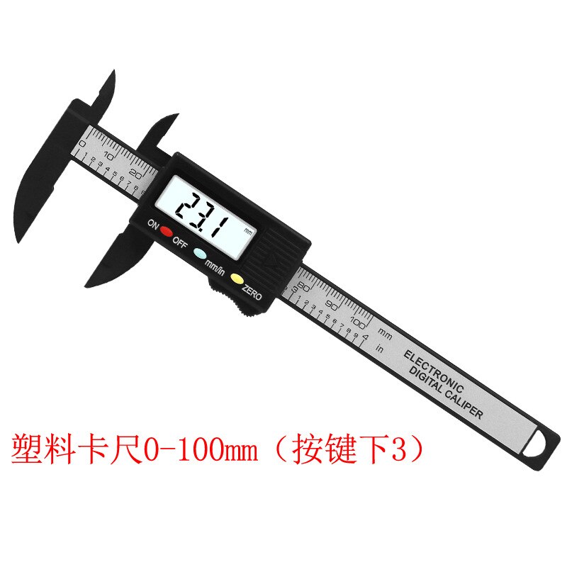 High precision electronic digital display caliper 100/150mm plastic measuring tool inner diameter outer gauge ruler
