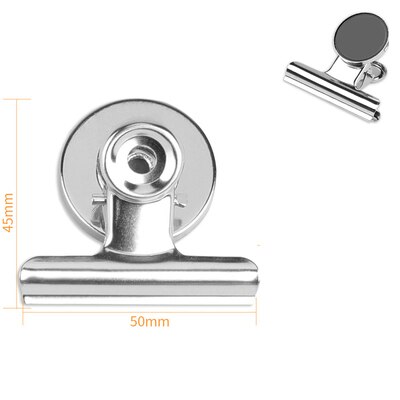 2Pcs Magnet Clips For Office Organizing Decorating Metal Clamp Paper Clips Magnetic Notepad Student School Office Supplies: A 2pcs