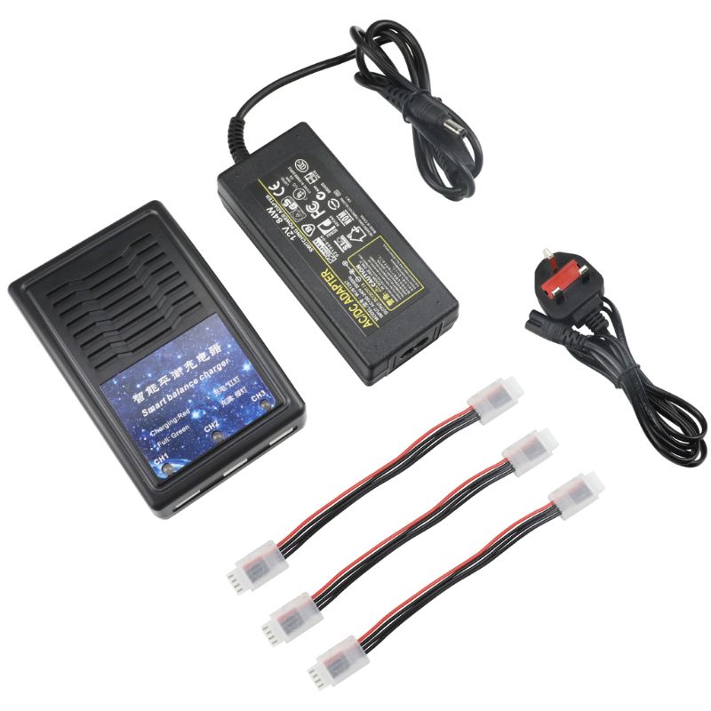 Cargador inteligente 3 en 1 para cuadricóptero, cargador de batería para FIMI A3 RC: Type Plug UK