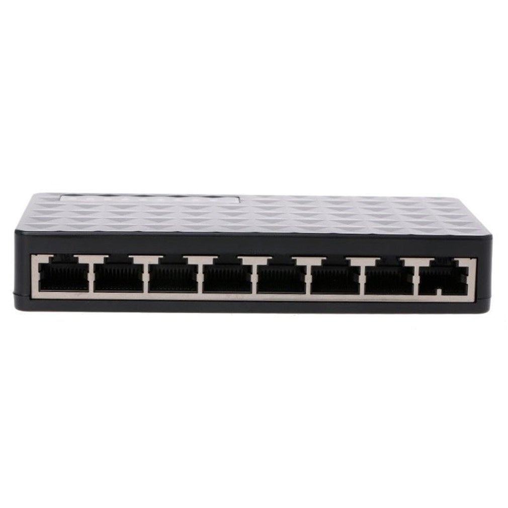 Mini 8 Hafen Schneller Schalter 10/ 100Mbps Netzwerk Schalter Hub Schnelle LAN Ethernet Netzwerk Schreibtisch Schalter Adapter Schwarz: Ursprünglich Titel