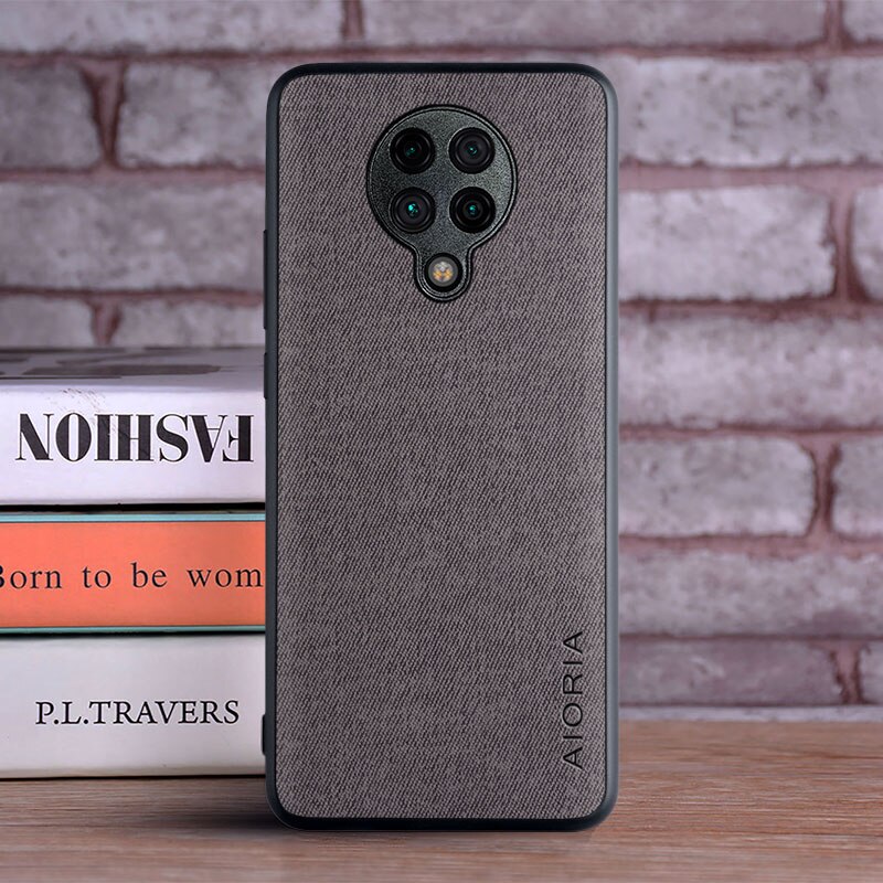 Case Voor Xiaomi Poco F2 Pro Poco X2 Coque Luxe Textiel Leer Skin Soft Phone Cover Voor Xiaomi Poco F2 pro Case Funda Capa: Poco X2 / Dark Gray