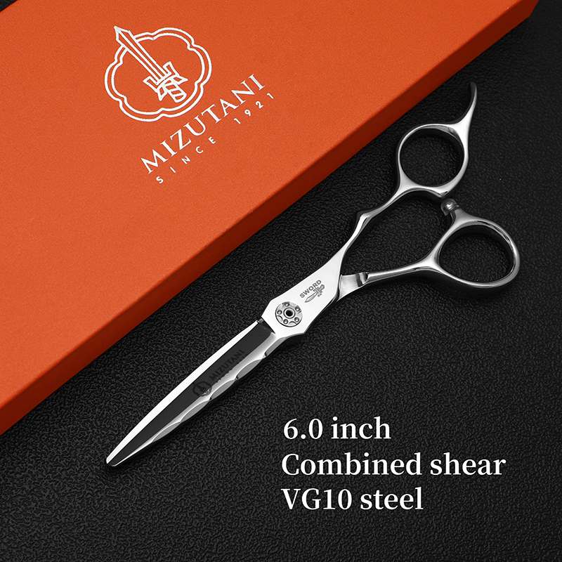 Tijeras de corte de pelo profesionales, juego de tijeras de dientes de adelgazamiento sin rastro, corte plano VG10, 6,0-7,0 pulgadas, peluquero: Negro