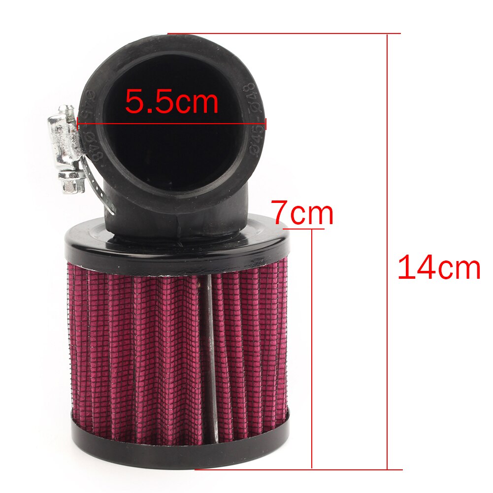 90 Graden Luchtinlaatfilter Met Klem Clearnerreplacement Voor Motorfiets 45 Mm-48 Mm Id Pijp 90 ° Bobber chopper Cruiser