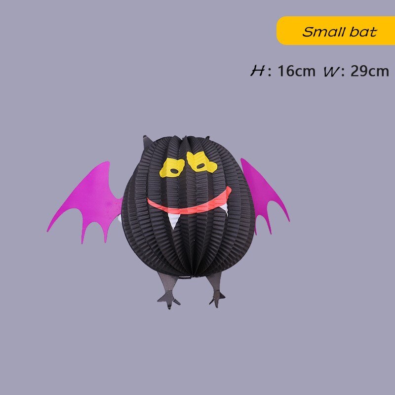 2 pc/ set halloween dekorationer bar rolig spöke fladdermus spindel pumpa lykta prydnad dekoration halloween festlokal layout rekvisita: Liten fladdermus