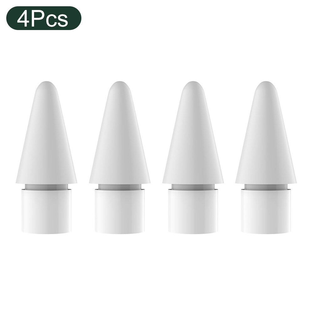 1-8 peças de reposição ponta de substituição de nib compatível para apple pencil 1st geração alta caneta stylus spare nib para i lápis 1 2: 4PCS White