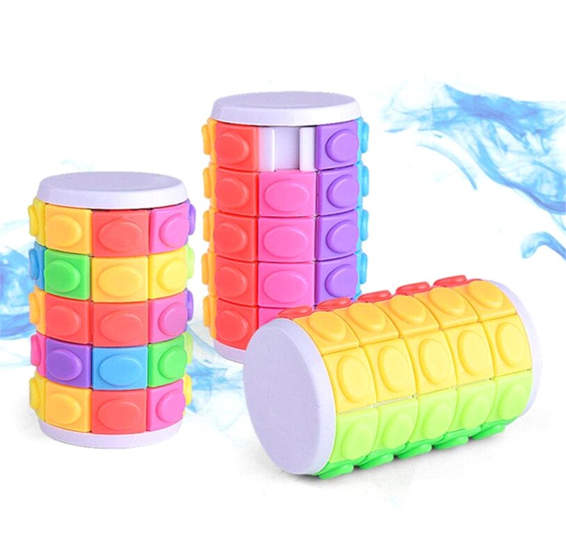 Yooap cor intelectual das crianças criativo magia torre brinquedos do bebê descompressão dedo cubo quadrado puzzle adequado relaxar brinquedo