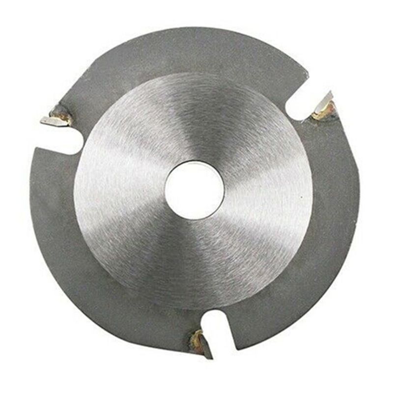 Houtbewerkingsblad voor haakse slijper schijf voor houtsnijwerk snijden vormgeven met 3 tanden 7/8 '' as 4.5 inch 125mm