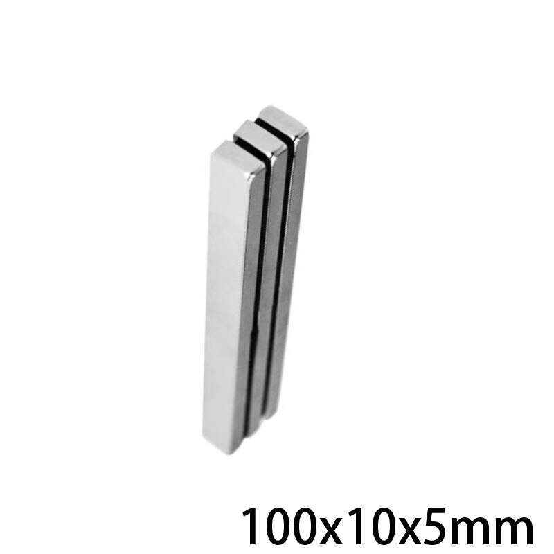 1 ~ 20 stk 100 x 10 x 5 mm kraftige blokmagneter 100 mmx 10mm n35 super neodymmagnet 100 x 10 x 5mm permanente ndfeb magneter 100*10*5 mm