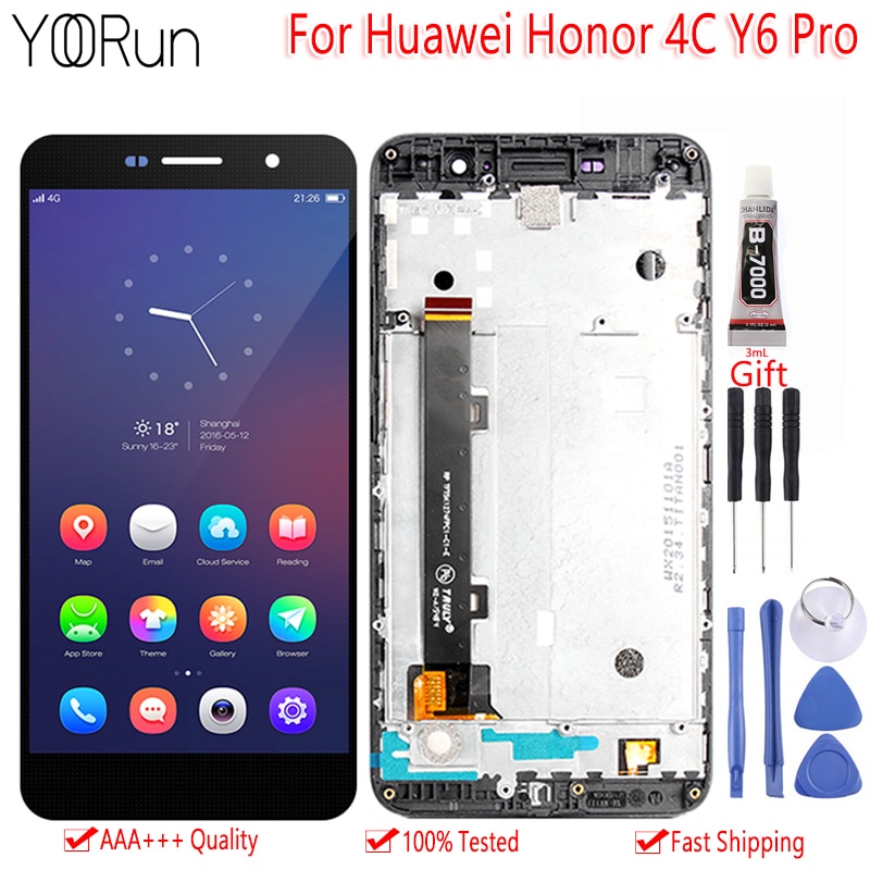 5,0 ''Für Huawei Ehre 4C Pro Y6 Pro TIT-U02 TIT-AL00 TIT-L01 LCD DIsplay Touchscreen Digitizer Montage Mit Rahmen ersatz