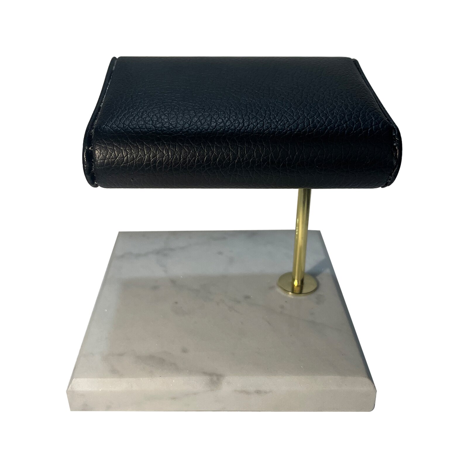 PU Leather Marble Watch Stand Holder Bracelet Bangles Watch Placement T-Bar Rack Jewelry Hard Display Stand Storage Holder: white S