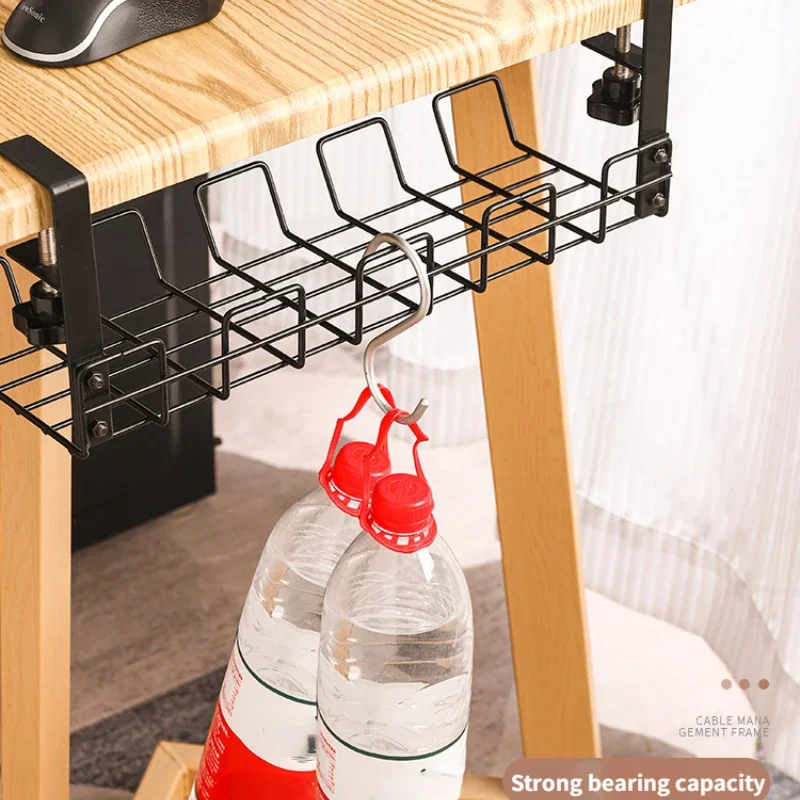 Étagère de panier en fil T1, rangement sous la table, boîte d'évaluation, gestion des câbles de bureau, support d'armoire de rangement