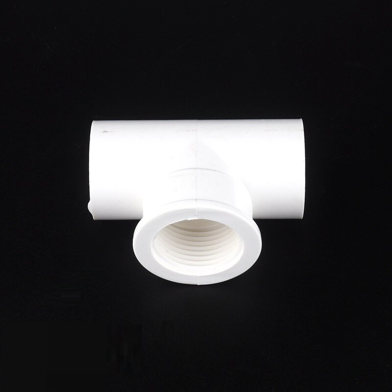 2pcs 1/2, 3/4, 1Inch PVC Tee Connector Female Thread PVC 3 Way Adapters Home Garden Irrigation PVC Fittings