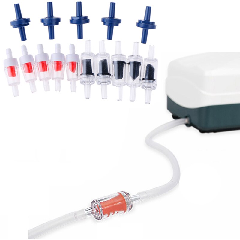 5pcs/set Aquarium Fish Tank Air Pump Check Valve One Way Non-Return Valve Fish Tank Aquarium Water Air Pump