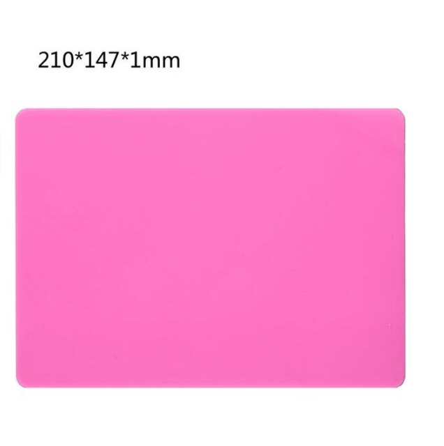 Big Silicone Placemat Silicone Sheet Pad for DIY Handmade UV Epoxy Resin Mold Casting Jewelry Making Multipurpose Table Mat: Pink 2