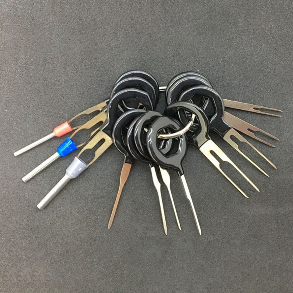 Ledningsnett kontakt krympe pin 11/8/3 stk terminal fjerningsverktøy bil elektriske ledninger krympe kontakt pin avtrekker sett