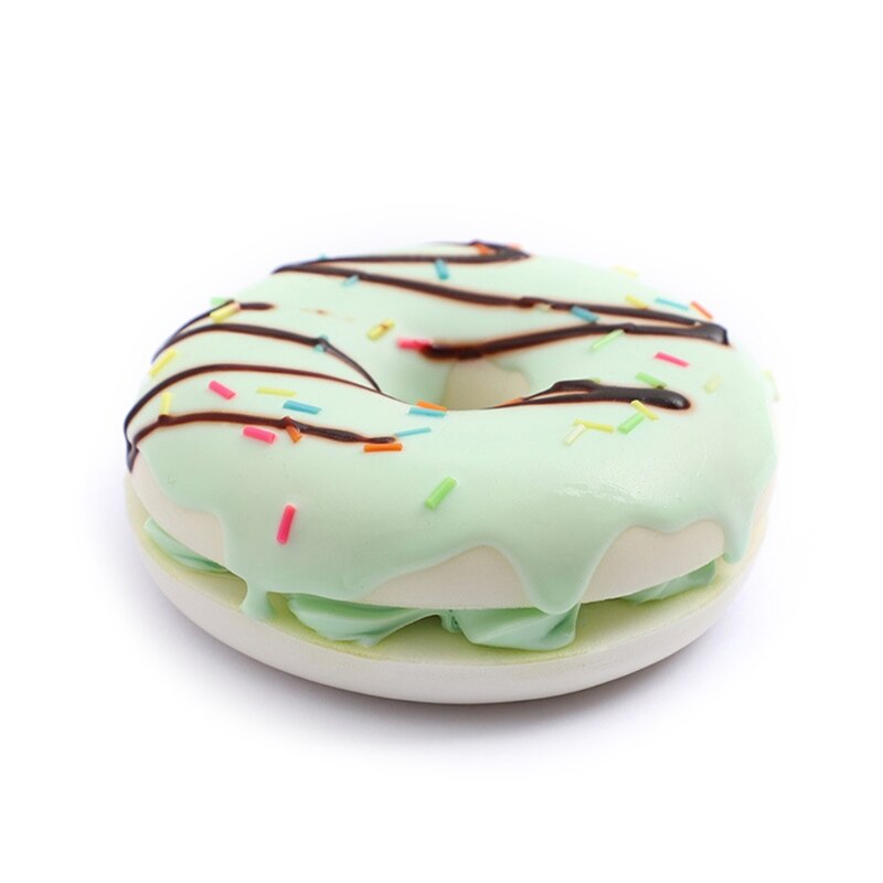 Double Jam Circle Bread Squishy Toy Squeeze Squishi Toy Slow Rising Stress 97BD