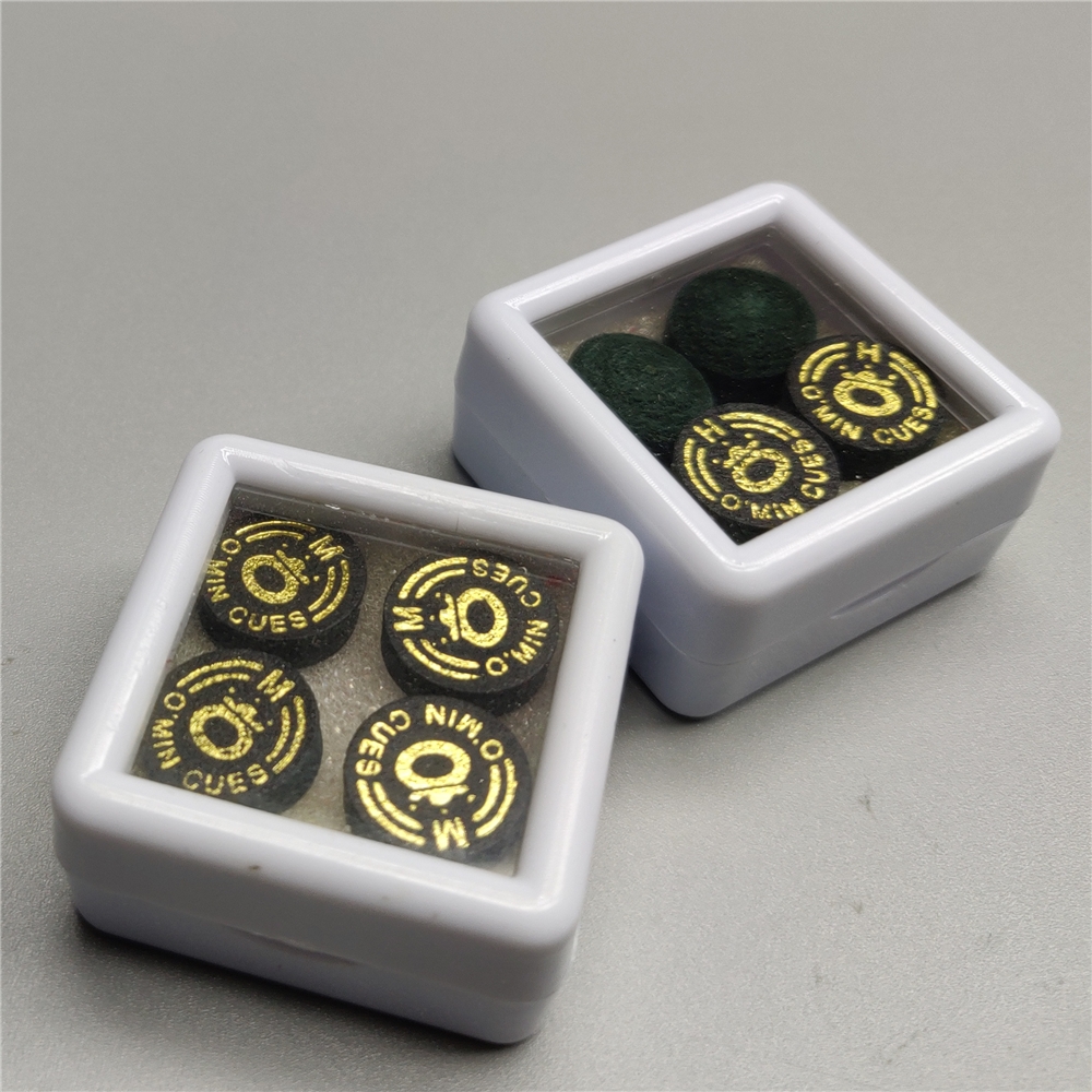 Snooker Tips 11mm O'min Cues Tip 4pcs/box Thailand Medium/Hard layers Leather Cue Stick Tips Billiard Accessories
