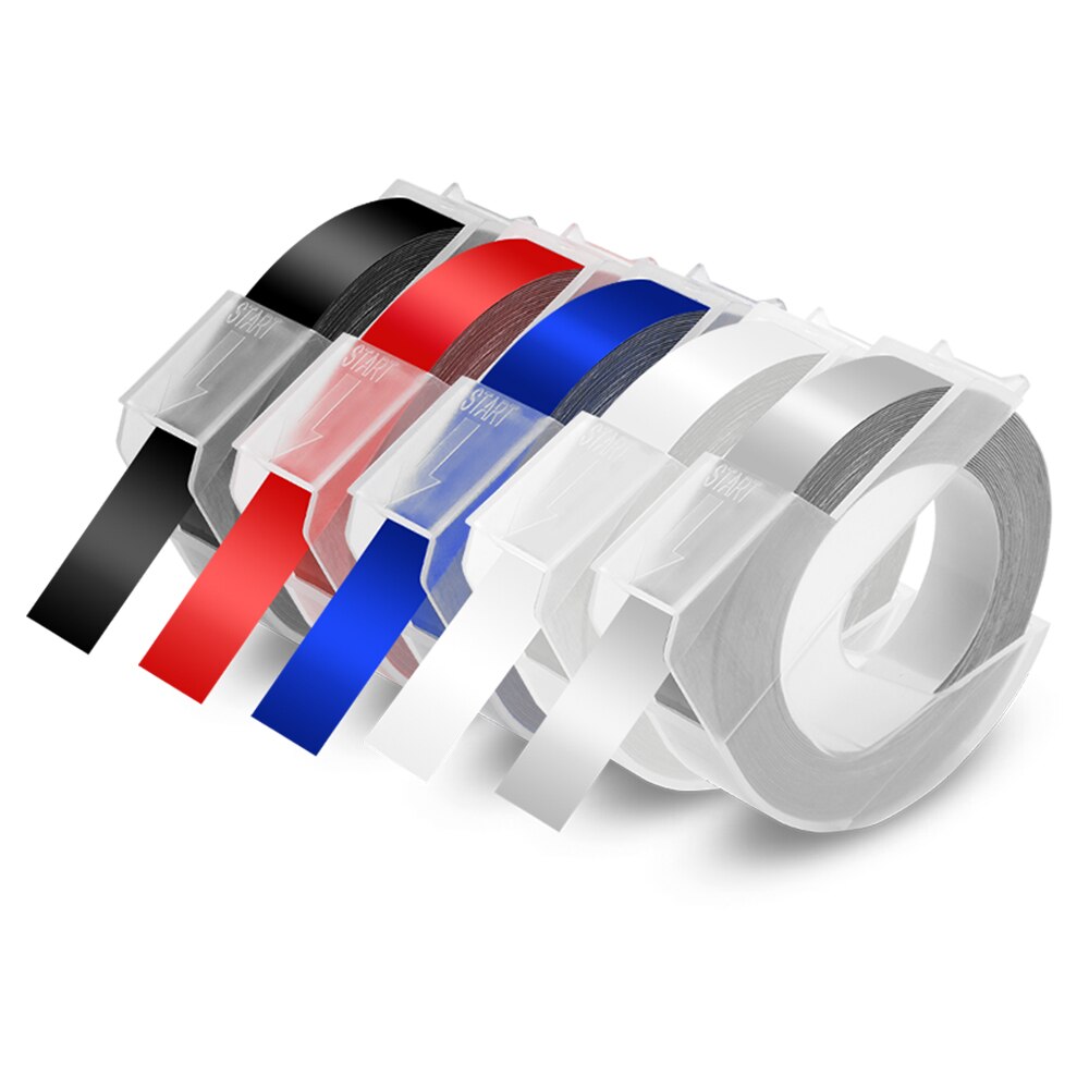 Kennzeichnung Maschine Motex E101 Etikett Drucker Manuelle Etikettierer mit Rad 3D Präge Etikett Band passen Dymo Band Dymo 12965 Etikettierer: 5PK Etikett 3