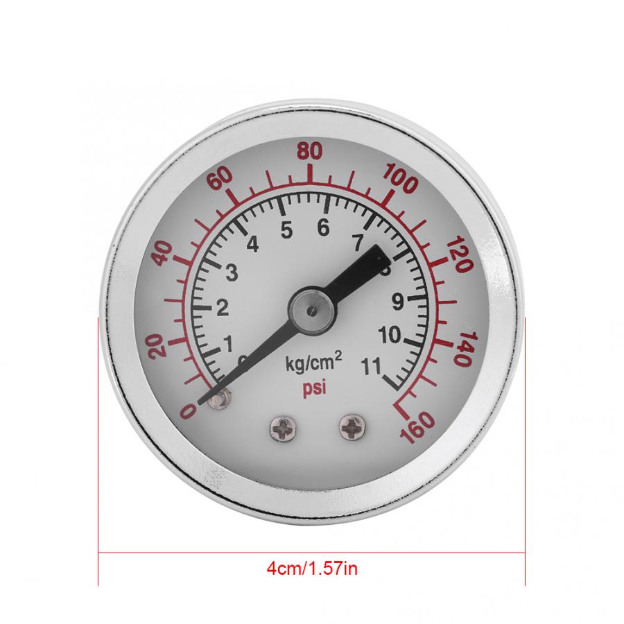 Manometer 0-160 psi 1/8 npt dobbelt skala pneumatisk og hydraulisk manometer manometer vandolie lufttryk