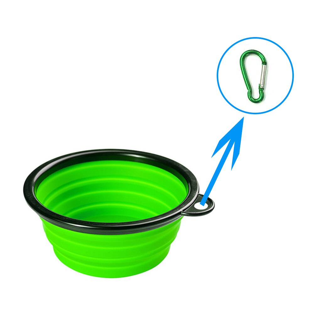 1 Uds 6 color plegable borde negro y el gato recipiente para mascotas beber tazón alimentación tazón de plástico al aire libre viajes colgar para comida