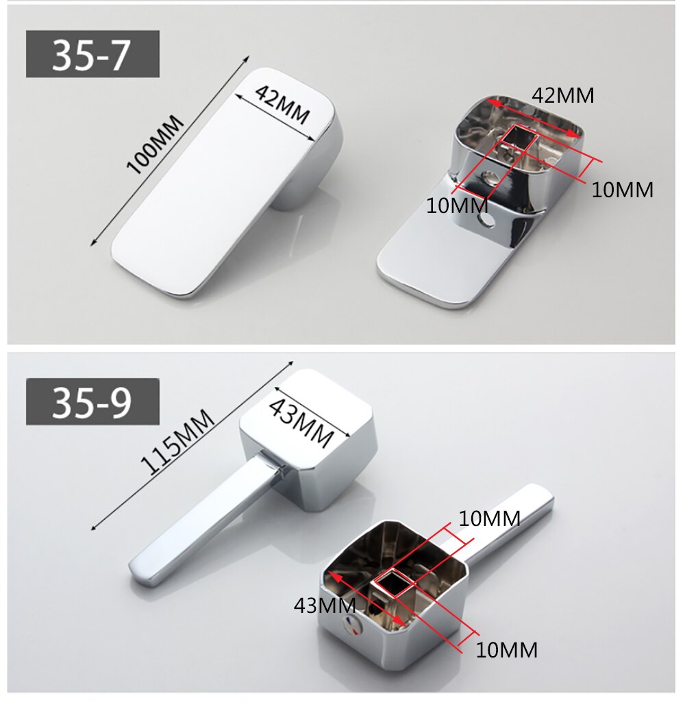 Kit poignée de robinet universel de remplacement poignée de levier en métal pour mitigeur robinet 25mm 35mm 40mm cartouche avec bouton et ensemble