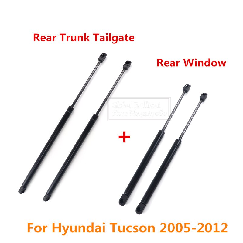 2/4Pc Rear Trunk Tailgate Boot Rear Window Glass Gas Spring Shock Lift Strut Struts Support Bar Rod For Hyundai Tucson 2005