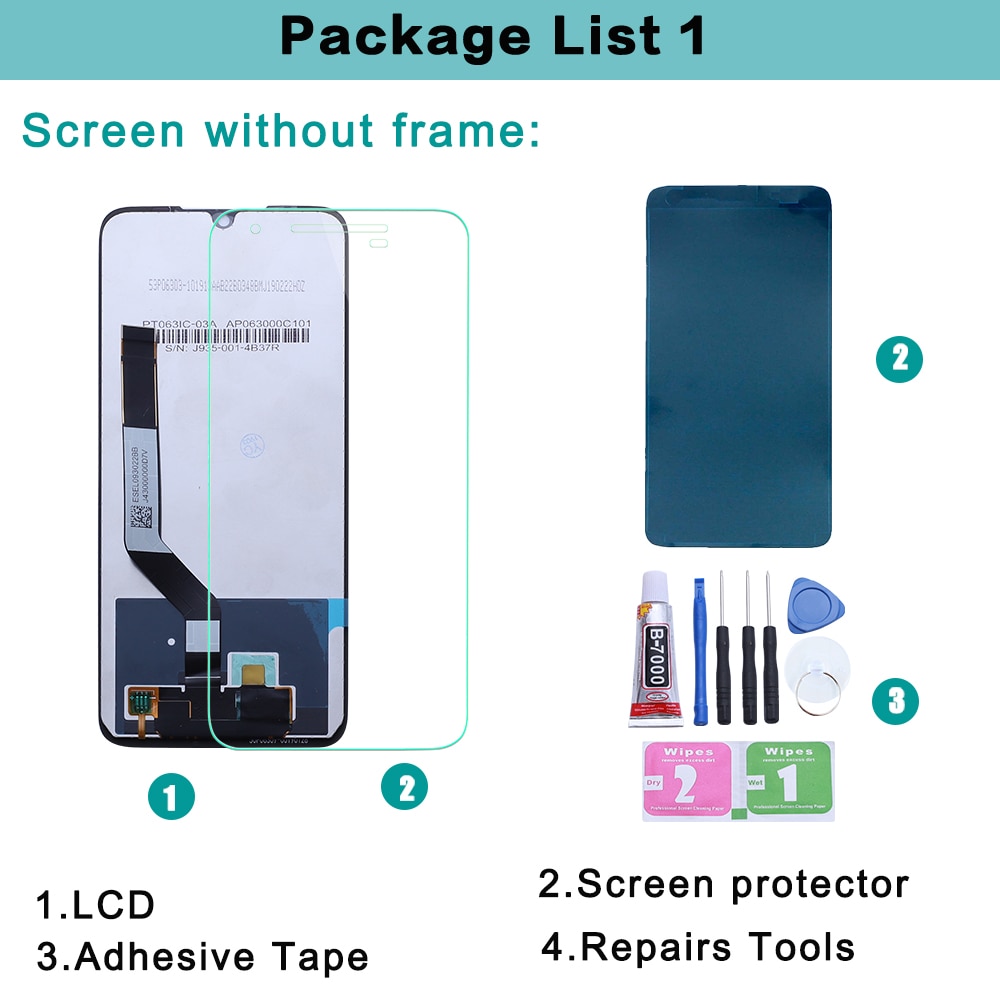 Original for Xiaomi Redmi Note 7 LCD Display Screen Touch Digitizer Assembly Redmi Note7 Pro M1901F7G LCD Display 10 Touch