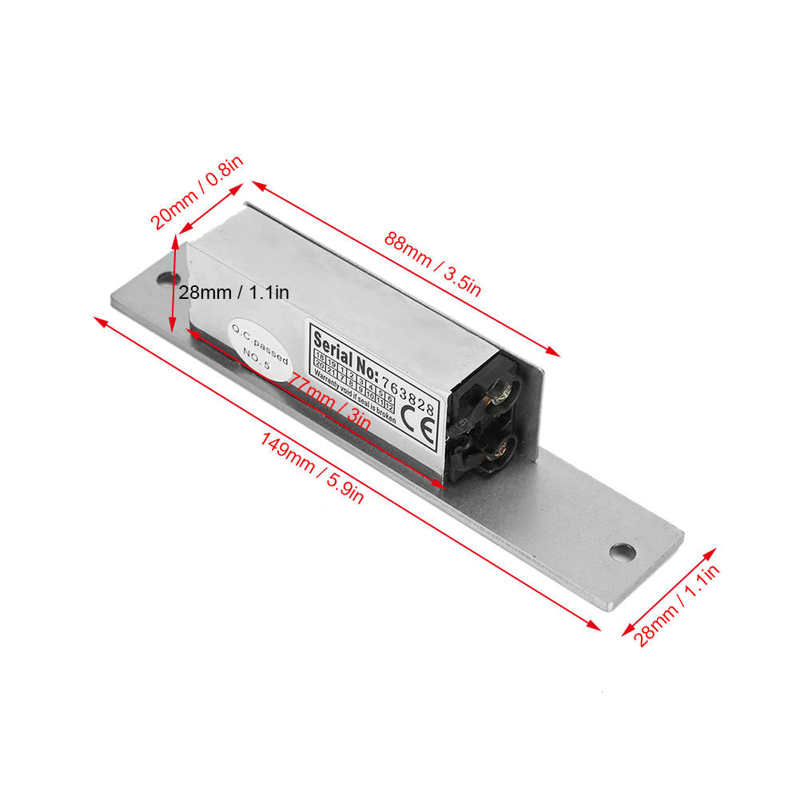 DC 12V Electric Cathode Lock 12V Electric Lock Security Door Lock for Home Community Wooden Door Banks