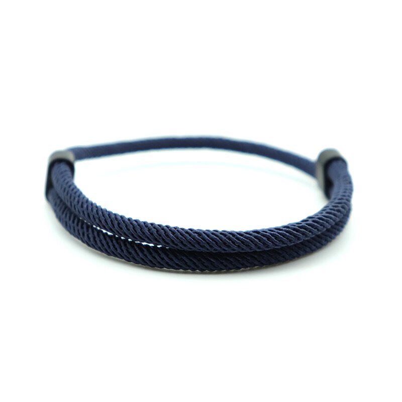 Minimalist Handmade 4mm Milan Rope Bracelet Charms Resizable Red Braclet For Men Women BFF Lucky Armband Jewelry: Navy