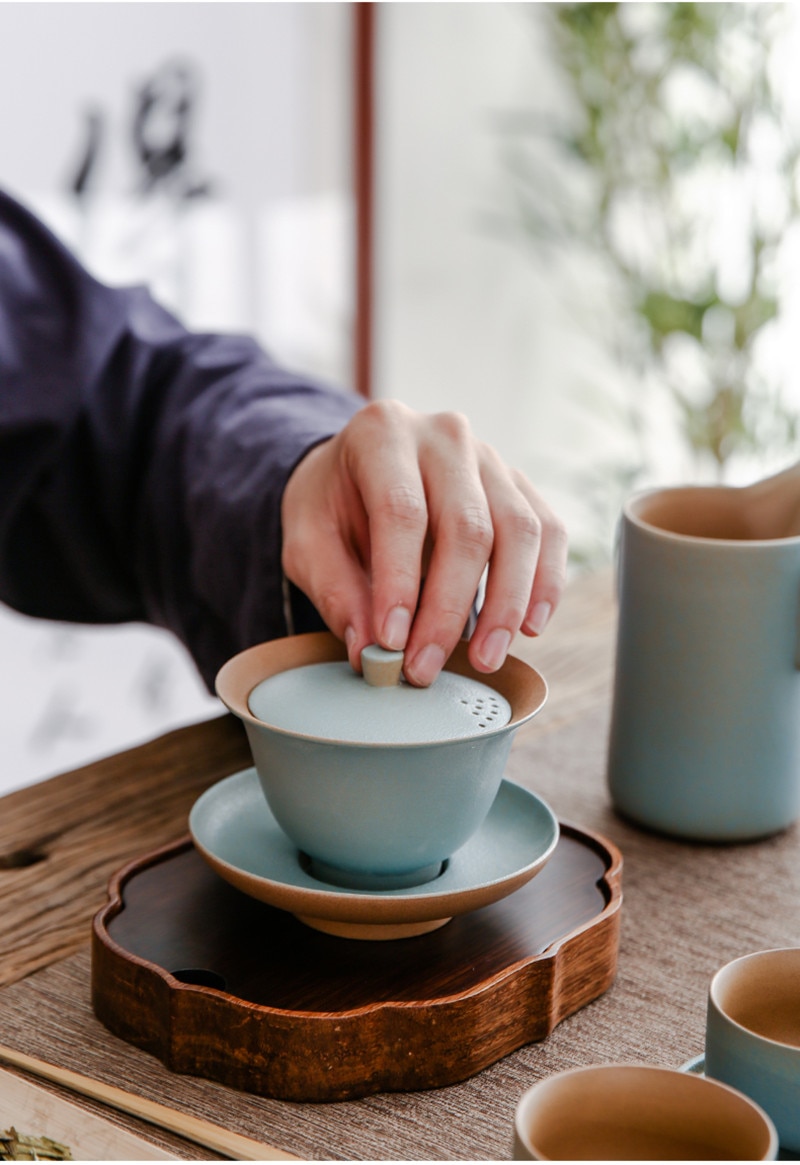 Antieke Keramische Gaiwan Porselein Thee Porselein Pot Terrine Mooi En Waterkoker Voor Reizen