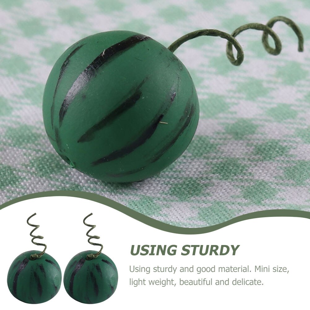 4pcs Miniature Watermelon Kids Pretend Play Kitchen Mini Fruit Model