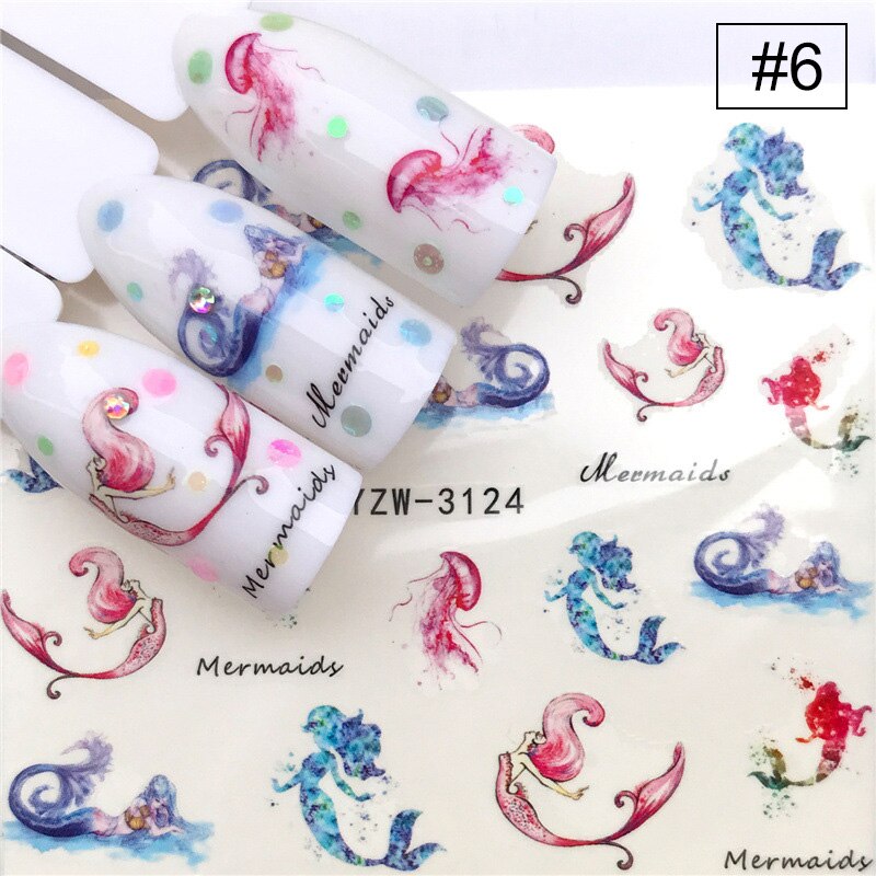 Nail Water Decals Dieren Bloem Gemengde Patroon Kleurrijke Nail Transfer Decals Stickers Nail Art Diy Decoratie