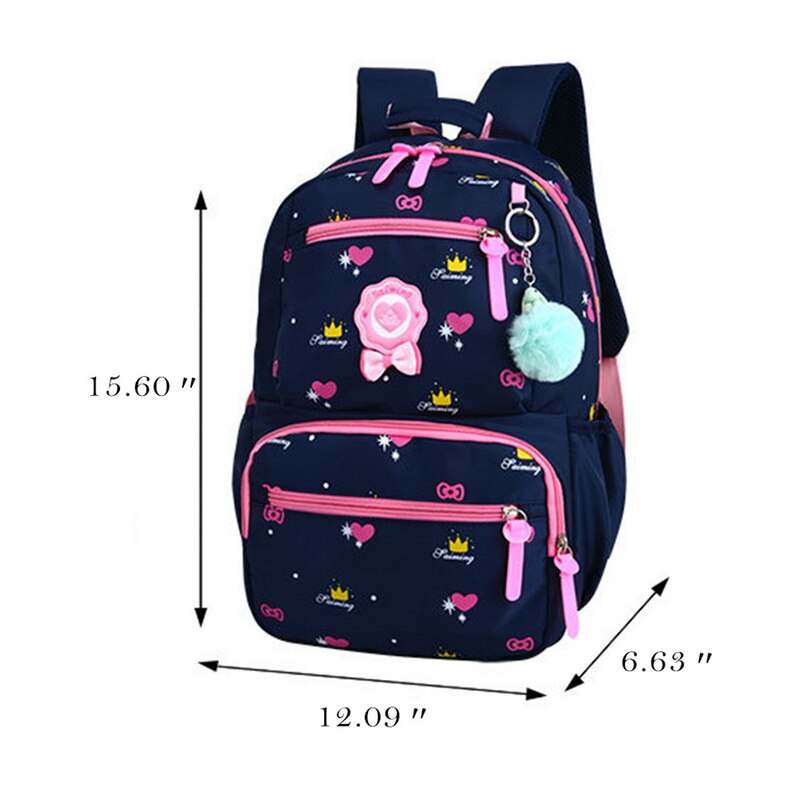 3 Pcs Afdrukken Schooltas Voor Kinderen Kids School School Rugzakken Voor Meisjes Tiener Roze Paars Bagpack