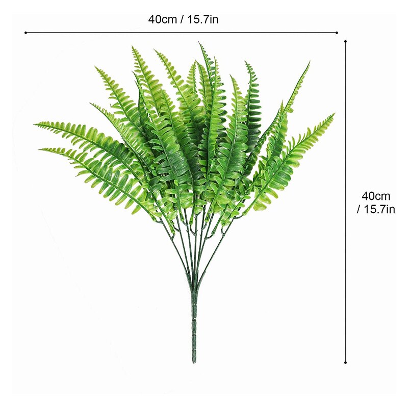 4Pcs Artificial Boston Fern Plants Plastic Artificial Shrubs Greenery for House Outdoor Garden Office Decor Imitation plants