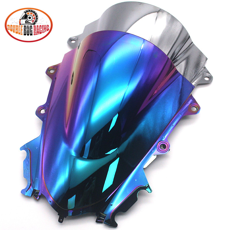 Motorcycle Electroplate Windshield Windscreen Viser Visor Deflector For YAMAHA YZF R15 V3.0 YZF-R15 V3 Double Bubble