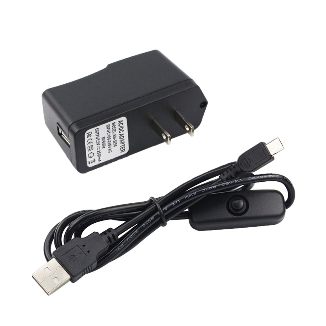 5V 2.5A Power Supply USB Charger Adapter With On Off Switch For Raspberry Pi 3B+ - UK Plug/EU Plug/US Plug