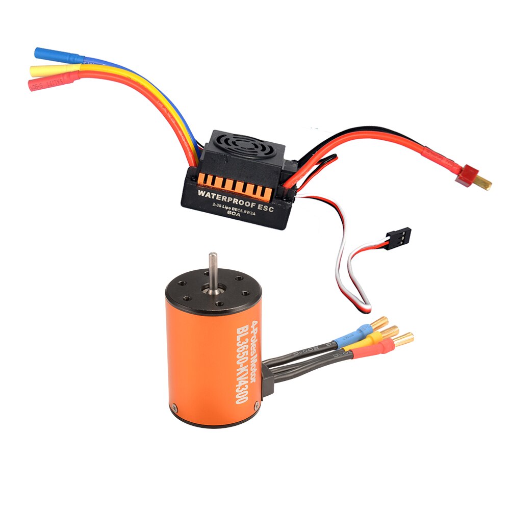 Waterdicht 3650 4300KV Borstelloze Motor W/Esc Combo Set Voor 1:10 Rc Auto En Truck: Default Title