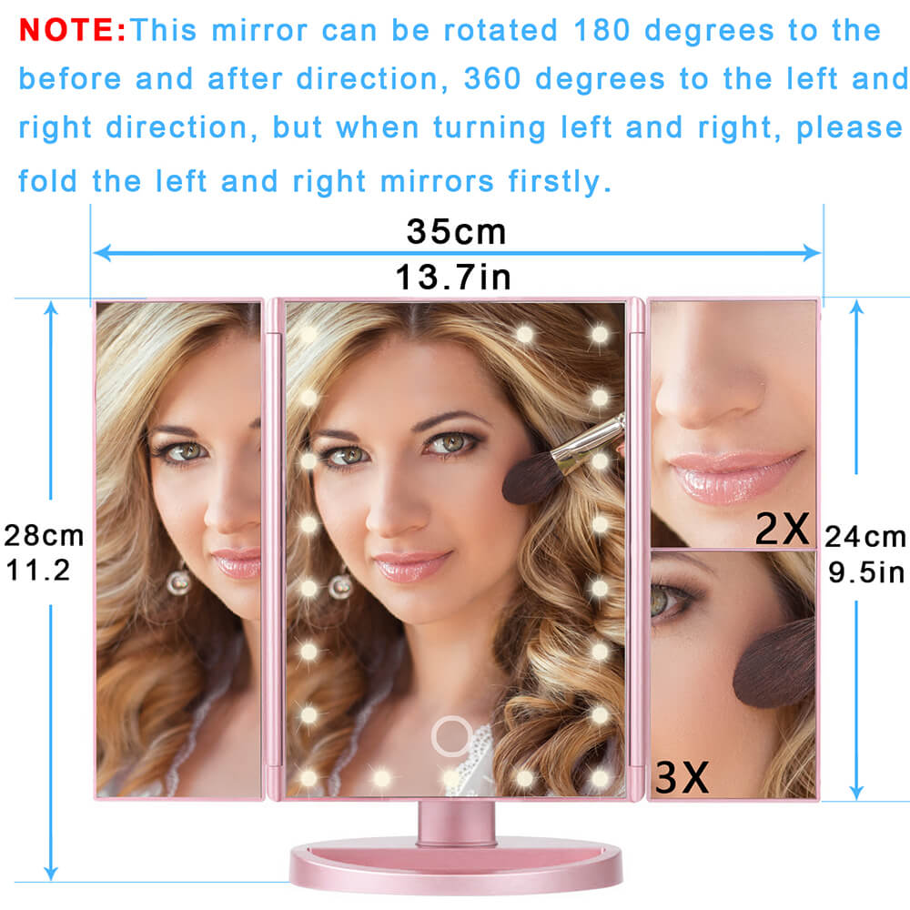 10X Grote Led Licht Make-Up Spiegel Lamp Vergrootglas Batterij Draagbare Vanity Glas Mini Miroir Badkamer Cosmetische Bad Zuignap