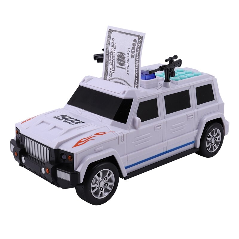 Tirelire papier tirelire enfants grand coffre-fort économie tirelire grande musique jouet musique mot de passe caisse camion voiture tirelire: White