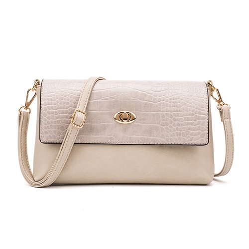 Reprcla dames schoudertas handtas leren dames crossbody messenger bags dames portemonnee dames flap bolsa: Beige