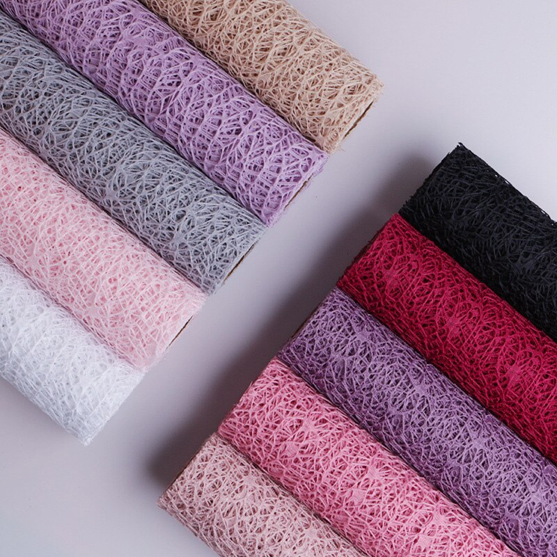 2Sheet 50*66cm Jacquard Wild Goose Net Flower Wrapped Yarn DIY Craft Party Valentine's Day Rose Bouquet Wrapping Mesh Gauze
