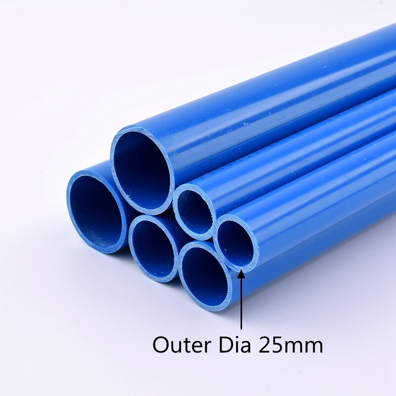 Out diamter 20-63mm Blue PVC Pipe Length 50cm Agriculture Garden Irrigation Aquarium Fish Tank Water Tube Plumbing Pipe Fitting: Outside Dia 25mm