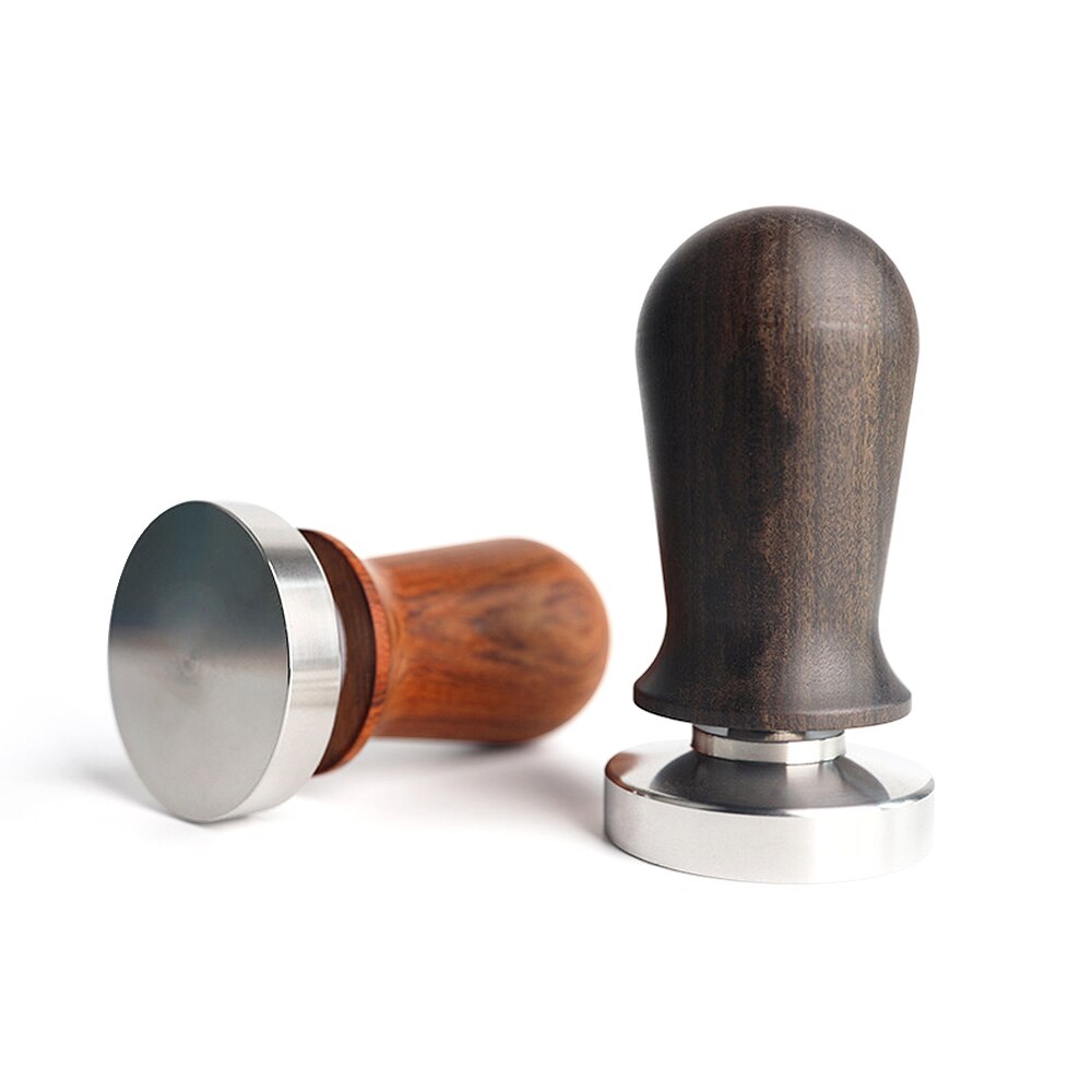 Calibrated Tamper Coffee Press Tool, 51/53/58mm Coffee Tamper with 304 Stainless Steel Base & Solid Wood Handle