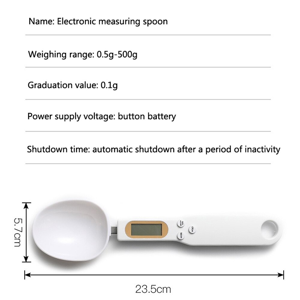 Kitchen Measuring Spoon Scale LCD Display Digital Measuring Electronic Weight Gram Food Scale Precise Cooking Baking Accessories