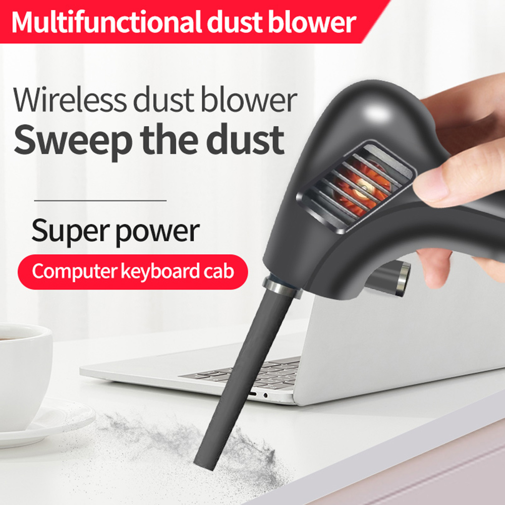 Compressed Air Can for Computers with Removable Nozzle Household Handheld Electric Blower Cordless USB Charging Air Dust Cleaner